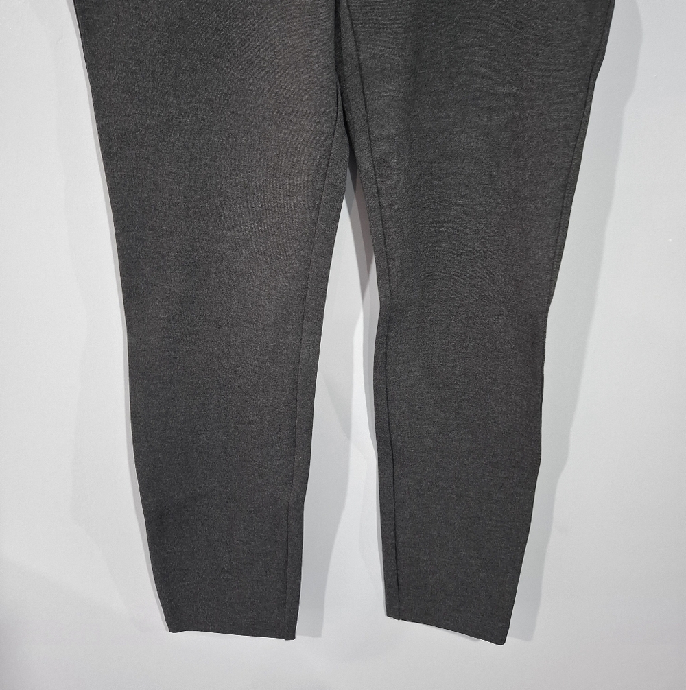 Quince Ultra-Stretch Ponte Skinny Cropped Pants Quiet Luxury Career Charcoal M - Picture 5 of 15